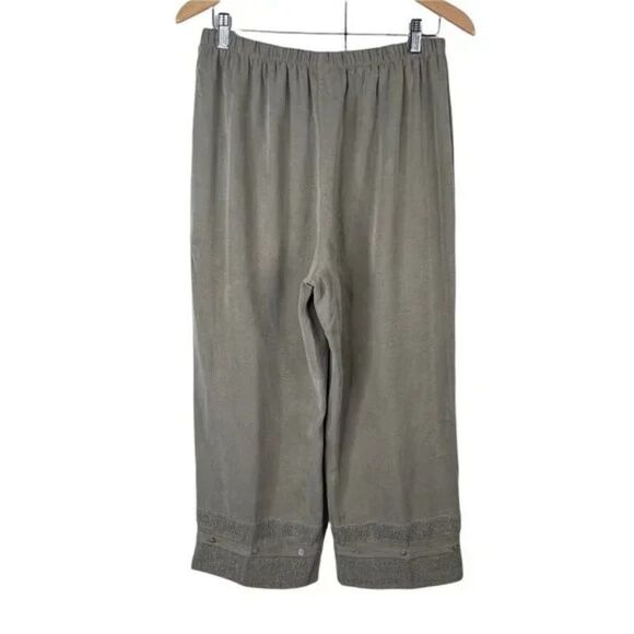Vintage Neil & David Lagenlook Cropped Pants Tencel Elastic Waist L - Picture 2 of 8